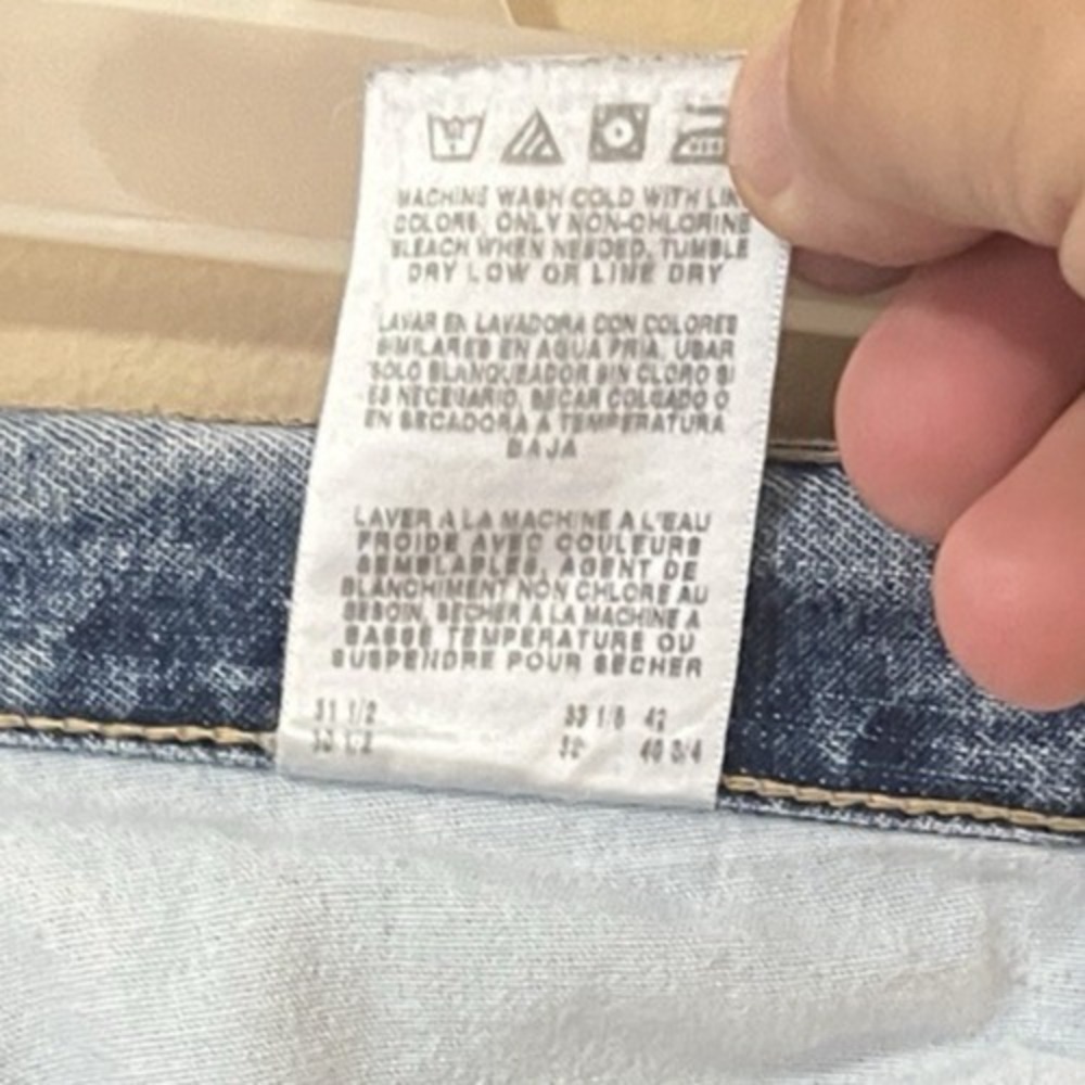 As Real As Wrangler Womens Size 6 Light Wash Distressed Jeans Pink Flannel Lined - Picture 5 of 6